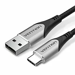 USB Кабель Vention Cotton Braided 15w 3a 2m USB Type-C cable gray (CODHH)