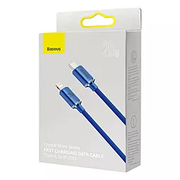 Кабель USB PD Baseus Crystal Shine 20W 2M USB Type-C - Lightning Cable Blue (CAJY000303) - миниатюра 4