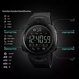 Часы наручные SKMEI 1301BK Smart Watch Black - миниатюра 3