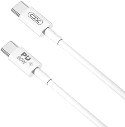 USB PD Кабель XO NB-Q190B 60W 2M USB Type-C - Type-C Cable White