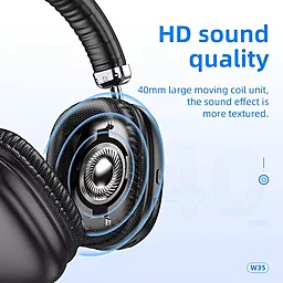 Навушники Hoco W35 wireless headphones Black - мініатюра 5