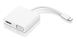 Мультипортовий Type-C хаб Lenovo USB-C - VGA/HDMI/USB (GX90T33021) Білий