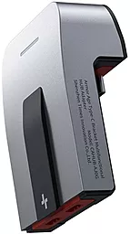 USB Type-C хаб Baseus Armor Age Multifunctional Adapter USB-C -> 2xUSB 3.0, 3xUSB Type-C, 1xRJ45, 1xUSB 2.0, 1xHDMI, 1xAUX3.5 Silver (CAHUB-AJ0G) - мініатюра 3