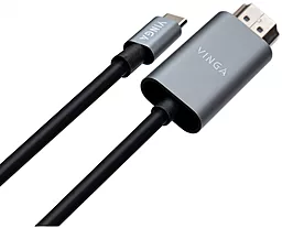 Видеокабель Vinga USB Type-C - HDMI v1.4 4k 30hz 1.5m gray (VCPVCCH1415) - миниатюра 3