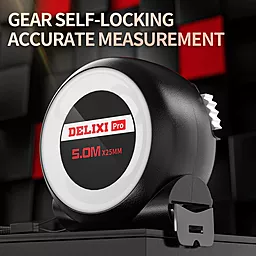 Delixi Pro Рулетка 5метрів Steel Tape Measure High Precision Ranging Tool - мініатюра 3