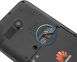 Замена слота Sim-карты Huawei Ascend P6-U06
