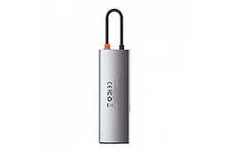 USB Type-C концентратор (хаб) мультипортовий Baseus Metal Gleam Series 8-in-1 Type-C Gray (CAHUB-CV0G) - мініатюра 2