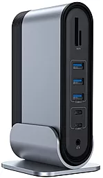 Мультипортовый USB Type-C хаб Baseus Working Station Four-Screen Multifunctional Grey (CAHUB-HG0G)
