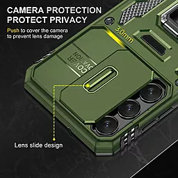 Ударостойкий чехол Camshield Army Ring для Samsung Galaxy S22 Plus Army Green - миниатюра 2