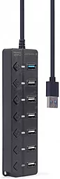 USB хаб Gembird 7-in-1 black (UHB-U3P1U2P6P-01) - миниатюра 3