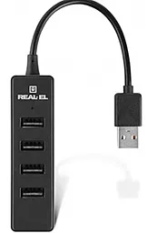 USB хаб REAL-EL HQ-154 (EL123110007) Black - миниатюра 2