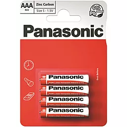 Батарейки Panasonic (R03) AAA Red Zinc 4шт (R03REL/4BP)