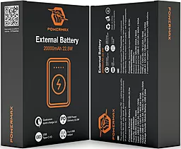 Повербанк Powermax External Battery 20000mAh 22.5W Black (PWRMXPB20KPDB) - мініатюра 8