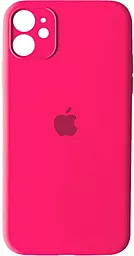Чохол Silicone Case Full Camera для Apple IPhone 12  Hot Pink