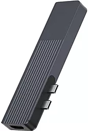 Мультипортовый USB Type-C хаб Rapoo 7-in-1 hub black UCM-2003 - миниатюра 3
