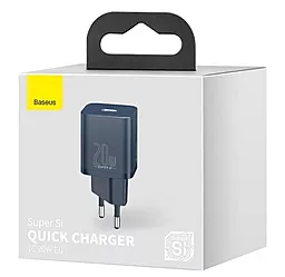 Сетевое зарядное устройство Baseus Super Si 20W QC USB-C Blue (CCSUP-B03) - миниатюра 5