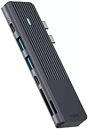 Мультипортовый USB Type-C хаб Rapoo 7-in-1 hub black UCM-2003 - миниатюра 2