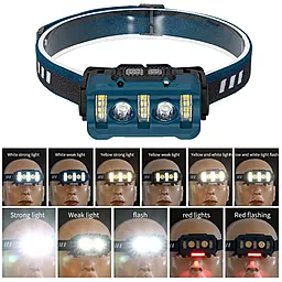 Фонарик Bailong Police W-6112A-2XPE+12SMD+6SMD(white+red) - миниатюра 8