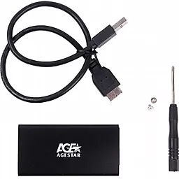 Карман для HDD AgeStar 3UBMS2 Black 1.8" USB - миниатюра 3