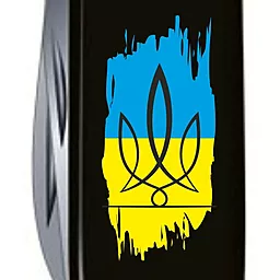 Мультитул Victorinox Huntsman Ukraine (1.3713.3_T1026u) Black Фигурный трезубец на фоне флага - миниатюра 3