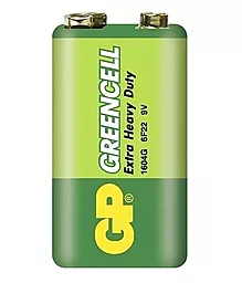 Батарейки GP 1604GLF / 6F22 (крона) Greencell BLISTER CARD 1шт - миниатюра 2
