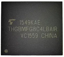 Микросхема флеш памяти Toshiba THGBMFG8C4LBAIR, 32GB, BGA-153, Rev. 1.7 (MMC 5.0, MMC 5.01) для Sony Xperia Z5 Compact E5823 / Xperia Z5 E6653 / Xperia Z3 Plus / Xperia Z4 E6533 / Xperia Z5 E6683