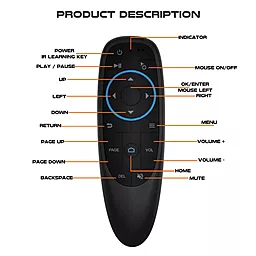 Пульт универсальный Air Mouse G10BTS Bluetooth 5.0 (без микрофона) - миниатюра 8