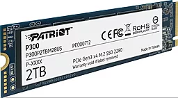 SSD Накопитель Patriot P300 128 GB M.2 2280 (P300P128GM28) - миниатюра 2