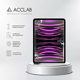 Защитное стекло ACCLAB Full Glue для Apple iPad Pro 12.9 2022, 2021, 2020, 2018 Black - миниатюра 4