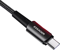 USB Кабель Essager Sunset 66w 6a USB Type-C cable black (EXCT-CG01) - мініатюра 4