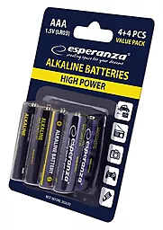 Батарейки Esperanza AAA / LR03 Alkaline (EZB104) BLISTER CARD 8шт - миниатюра 2