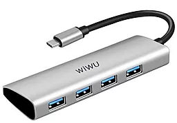 USB Type-C хаб WIWU Alpha 440 USB-C -> 4xUSB3.0 Hub - миниатюра 2