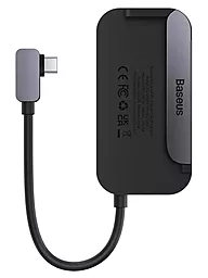Мультипортовый USB Type-C хаб Baseus PadJoy 4-in-1 Hub gray (WKWJ000013) - миниатюра 3