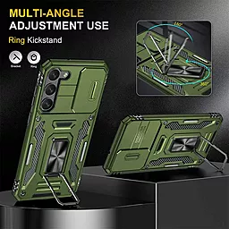 Ударостойкий чехол Camshield Army Ring для Samsung Galaxy S22 Plus Army Green - миниатюра 3