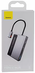 Мультипортовый USB Type-C хаб Baseus 6-in-1 grey (CAHUB-DA) - миниатюра 3