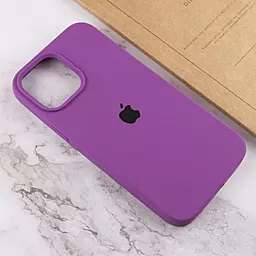 Чехол Silicone Case Full для Apple iPhone 12, iPhone 12 Pro Purple - миниатюра 4