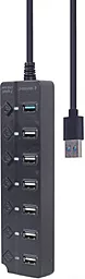 USB хаб Gembird 7-in-1 black (UHB-U3P1U2P6P-01) - миниатюра 2