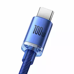 Кабель USB Baseus Crystal Shine Series 100w 5a 2m USB Type-C cable blue (CAJY000503) - миниатюра 2