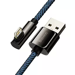 USB Кабель Baseus Legend Series Elbow Fast Charging 2.4A 2M Lightning Cable Blue (CACS000103) - мініатюра 2