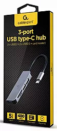 Мультипортовый USB Type-C хаб Cablexpert 5-in-1 hub gray (UHB-CM-CRU3P1U2P2-01) - миниатюра 2