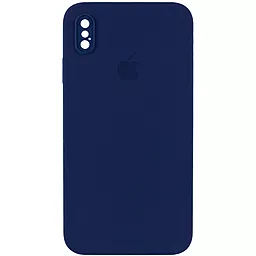 Чехол Silicone Case Full Camera Square для Apple iPhone X, iPhone XS Midnight Blue