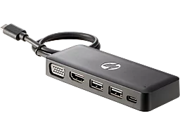 Мультипортовий Type-C хаб HP Travel HUB USB-C -> VGA/USB 2.0/USB Type-C/HDMI Black (Z9G82AA)