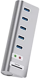 Мультипортовий USB-A хаб Acasis USB-7U 9-in-1 grey