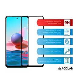 Защитное стекло ACCLAB Full Glue Xiaomi Redmi Note 10 Black (1283126511295) - миниатюра 2