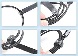 Органайзер для кабелей Essager Cable Organizer Earphone Cord Management Holder Clip 10 шт Black (EXD-KBB01) - миниатюра 4