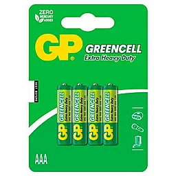 Батарейки GP AAA (R03) Greencell Carbon-Zinc (GP24G-U4) 4шт