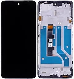 Дисплей Motorola Edge 20 Lite, Edge 20 Fusion (XT2139) з тачскріном і рамкою, оригінал, Graphite