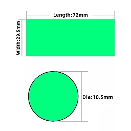 Термоусадка Powermax для аккумуляторів 18650 Light Green - мініатюра 3