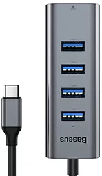 Мультипортовый USB Type-C хаб Baseus Enjoy USB-C 4 USB3.0 + HDMI (CAHUB-N0G)