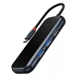 Мультипортовый USB Type-C хаб Baseus AcmeJoy 5-in-1 Gray (WKJZ010213) - миниатюра 3